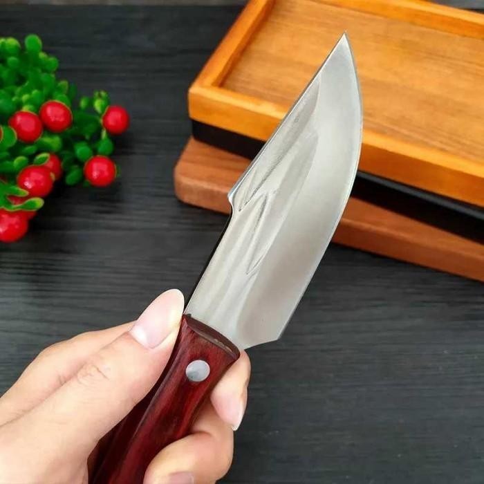 Pisau Daging Super Tajam Serbaguna Knife with Holster Original Import