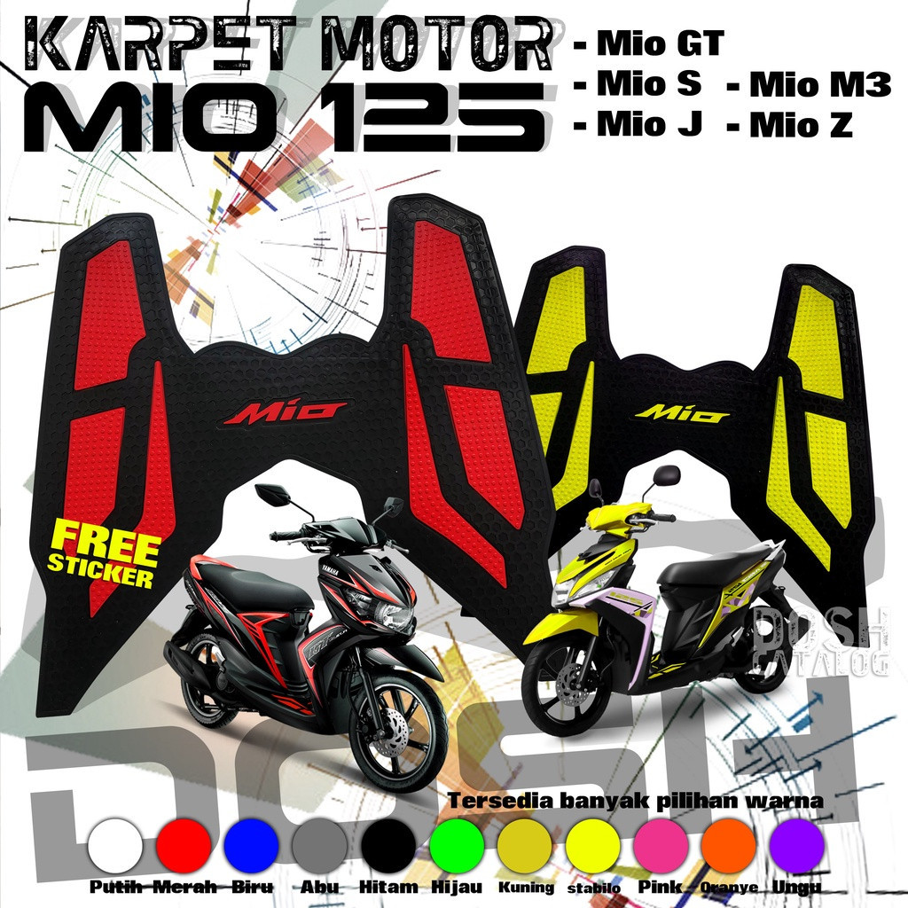 Karpet Motor MIO m3 125/Aksesoris MIO M3/Pijakan Kaki MIO M3