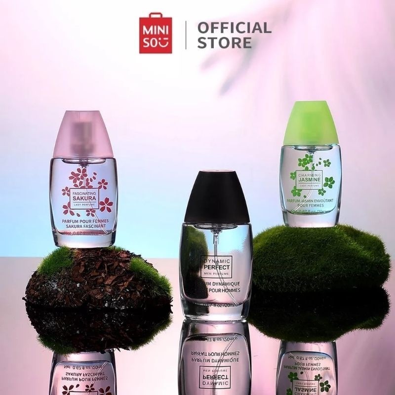 ACEH,ANL MINISO PARFUM CEWEK SAKURA,JASMINE,DYNAMIC 20ML