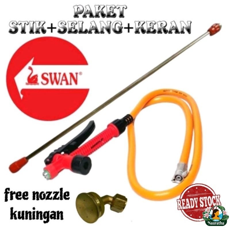 PAKET KRAN SELANG STIK SWAN 14 LITER 17LITER/ SPRAYER SWAN