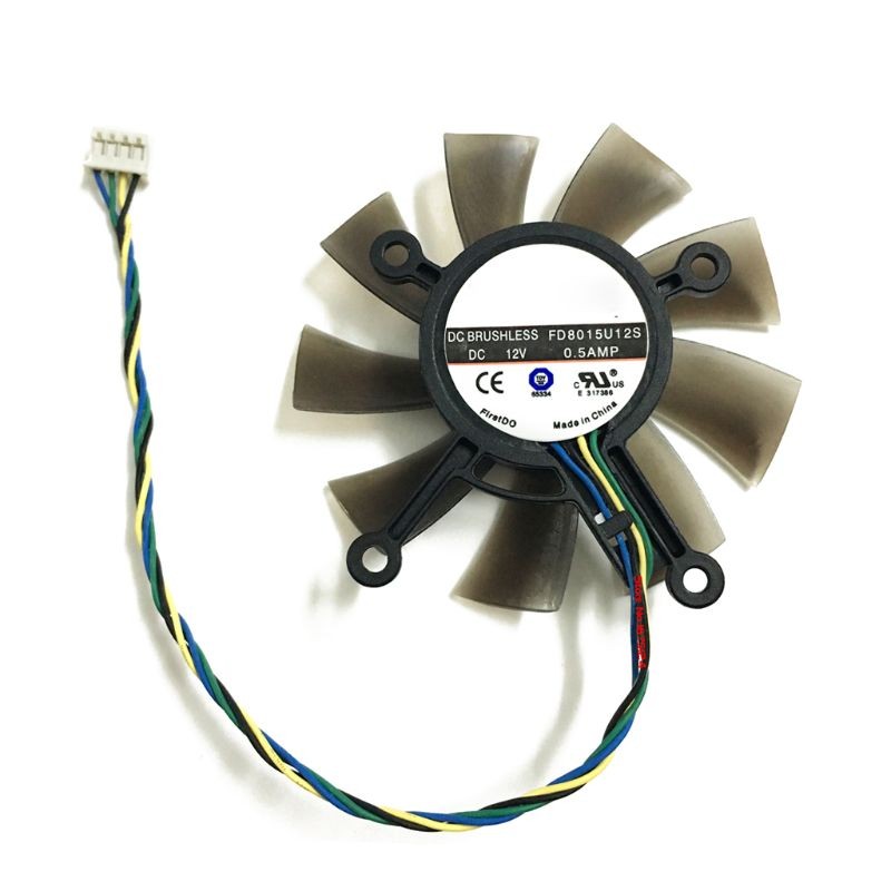 DC12V 0.5A 75mm FD8015U12S 4PIN Cooler Fan For ASUS GTX 560 GTX550Ti HD7850 Graphics Video Card Cool