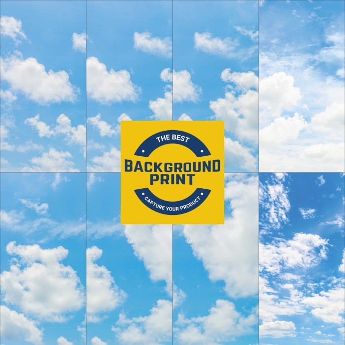 BG Alas Foto / Background Foto Motif Awan Langit Biru | 50x100cm - V1