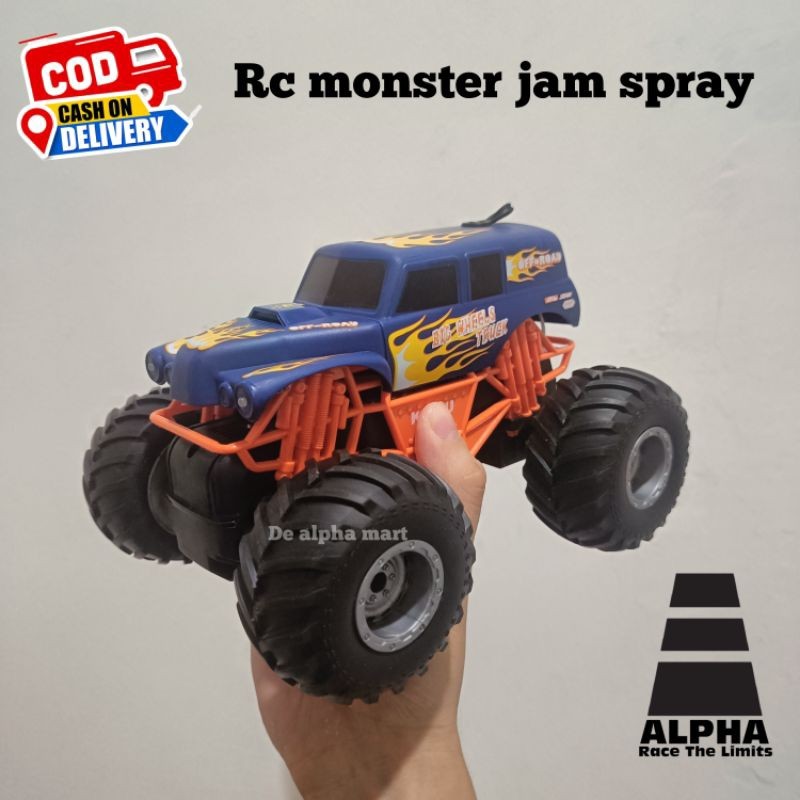 RC MONSTER TRUCK SPRAY ASAP MONSTER JAM BATERAI CAS HADIAH ANAK LAKI LAKI