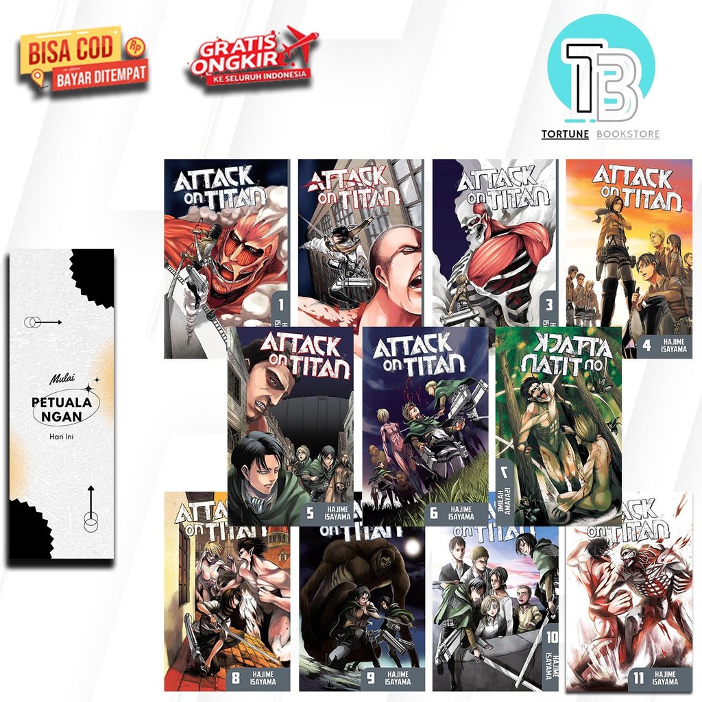 Komik Attack on Titan (Vol.1-34) by Hajime Isayama (English)