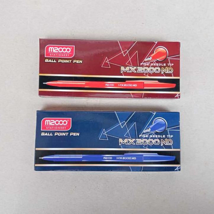 

NAT - 1 Pack / 12 Pcs Pulpen Mx 2000 ND Warna / Ball Point Pen Color Red Blue