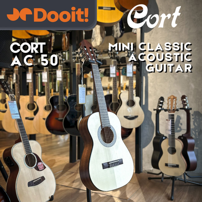CORT classic acoustic guitar mini / gitar akustik klasik mini junior nilon AC 50