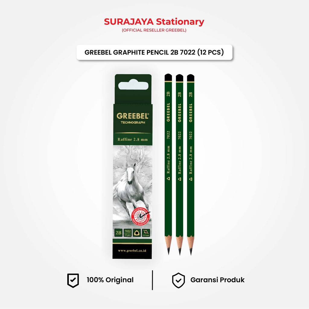 

Pensil Tulis 2B 7022 (12 PCS/SET) Pensil Kayu Ujian / Pencil Grafit Graphite / Pensil Gambar