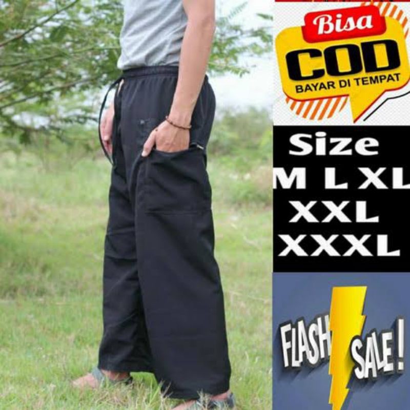 Celana Sirwal Muslim Pria Dewasa M L XL XXL