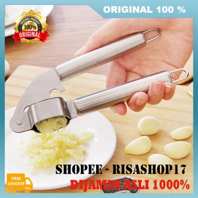 Penghancur Bawang Press Alat Penghancur Bawang Putih Stainless Pencacah Bawang Putih Press Bawang Pu