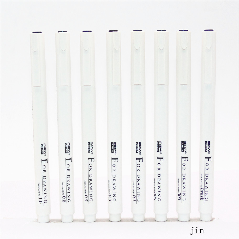

8pcs Select a number Marvy pen Sketch Line for drawing water Resistant Drawing Pen Comic Painting Supplies