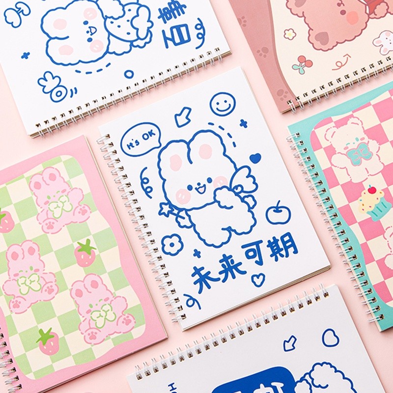 

24 Lembar label Kertas A5 / B5 Motif Kartun Beruang / Kelinci