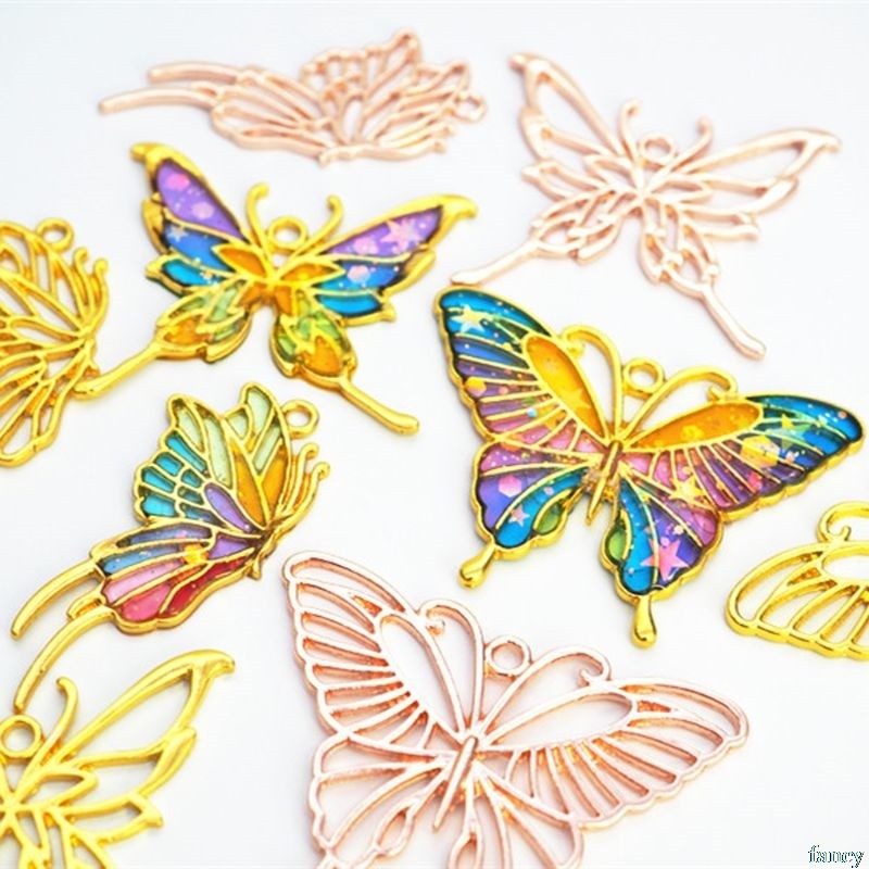 

3Pcs Gold Butterfly Cat Dog Rabbit Metal Frame Pendant Open Bezel Setting UV Epoxy Resin DIY Necklace Bracelt Jewelry Accessorie