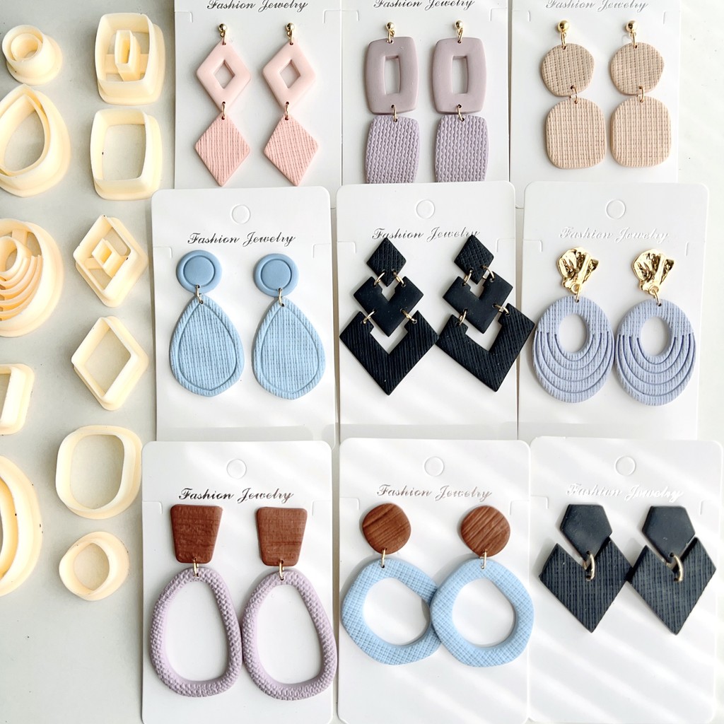 

Irregular Pattern Series Raindrops/Triangle/Round/Trapezoid Unique Shaped Clay Cutting Molds Clay Molds For DIY Earrings Jewelry