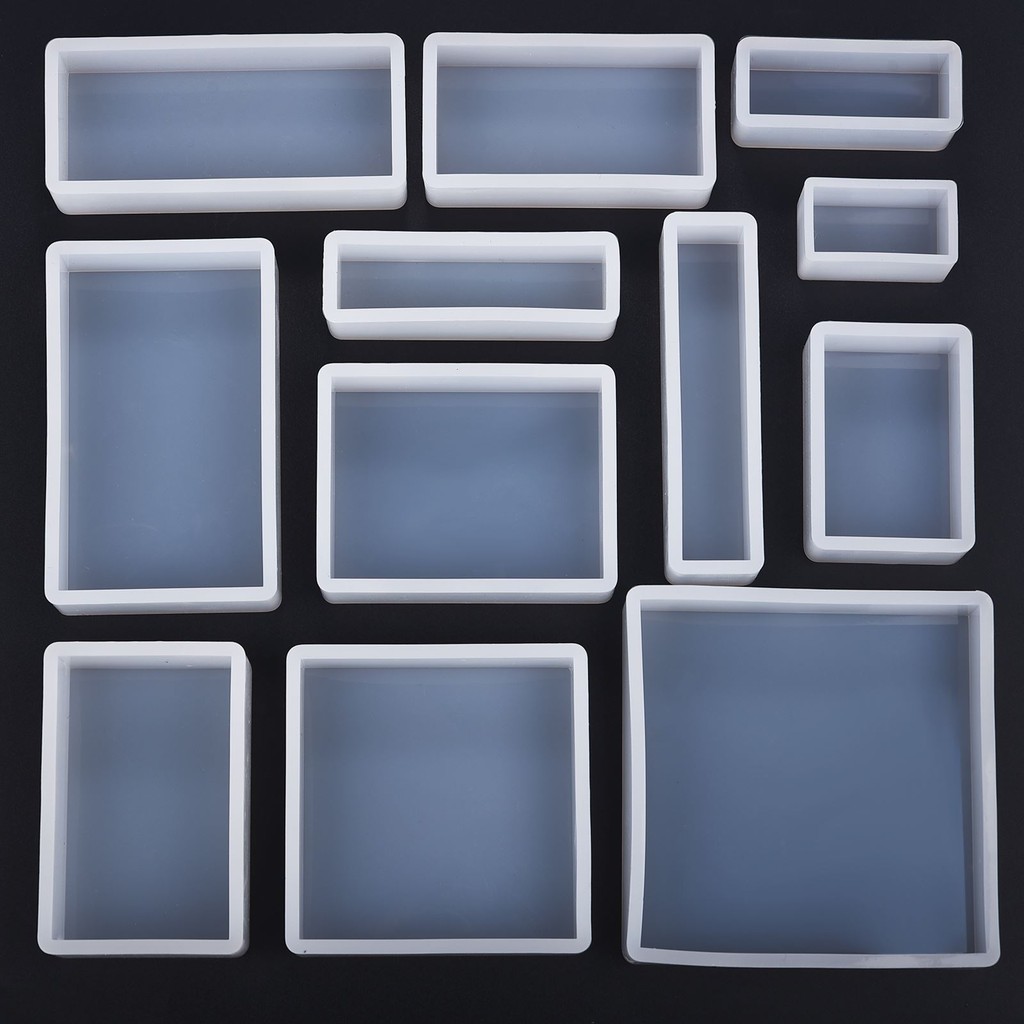 

Cuboid Cube Resin Mold Crystal Epoxy Silicone Mold DIY Jewelry Pendant Storage Tray Mold Square Rectangular Casting Accessories