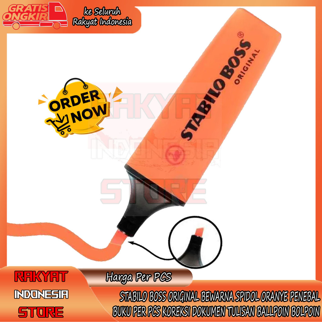 

Stabilo Oranye Original Boss Spidol Pen Warna Oren Per Pcs Plastik Tinta Menulis Highlighter Buku Bolpoint Mewarnai Mengoreksi Menggambar Dokumen Stiker Pena Sorot Atk Fluoresensi Penyorot Alat Tulis Sekolah Kantor