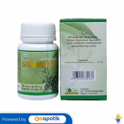 Toga Nusantara Sambiloto Botol 50 Kapsul