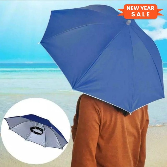 Topi Payung/Payung Kepala / Payung Mancing Diameter 60 cm