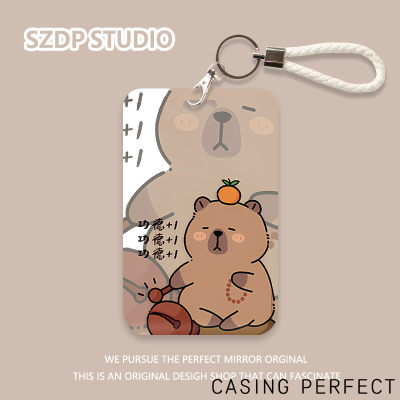 

ID CARD HOLDER,Capybara yang imut/sekolah, tempat kartu pelajar/tempat kartu transportasi, tempat