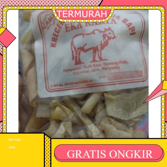 

Krecek Rambak Kulit Sapi kemasan ekonomis 250gr