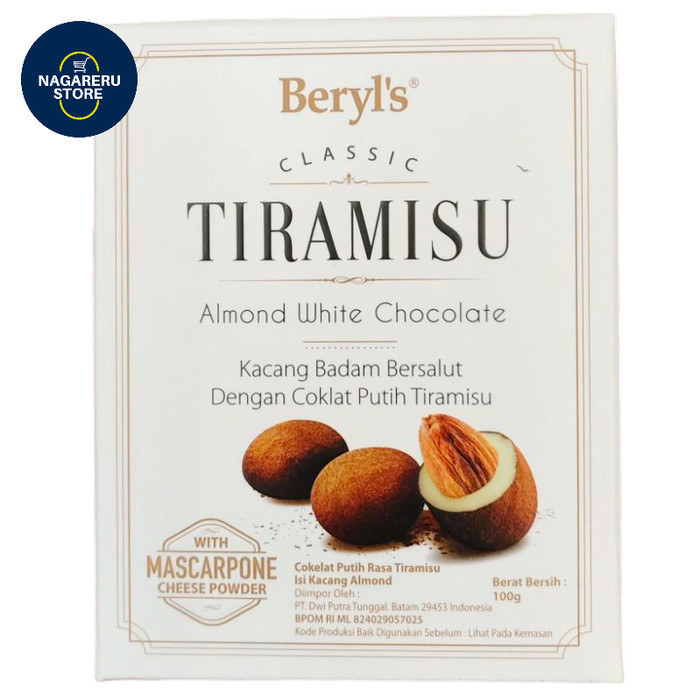 

Beryl's classic tiramisu almond white chocolate with mascarpone cheese powder 100gr