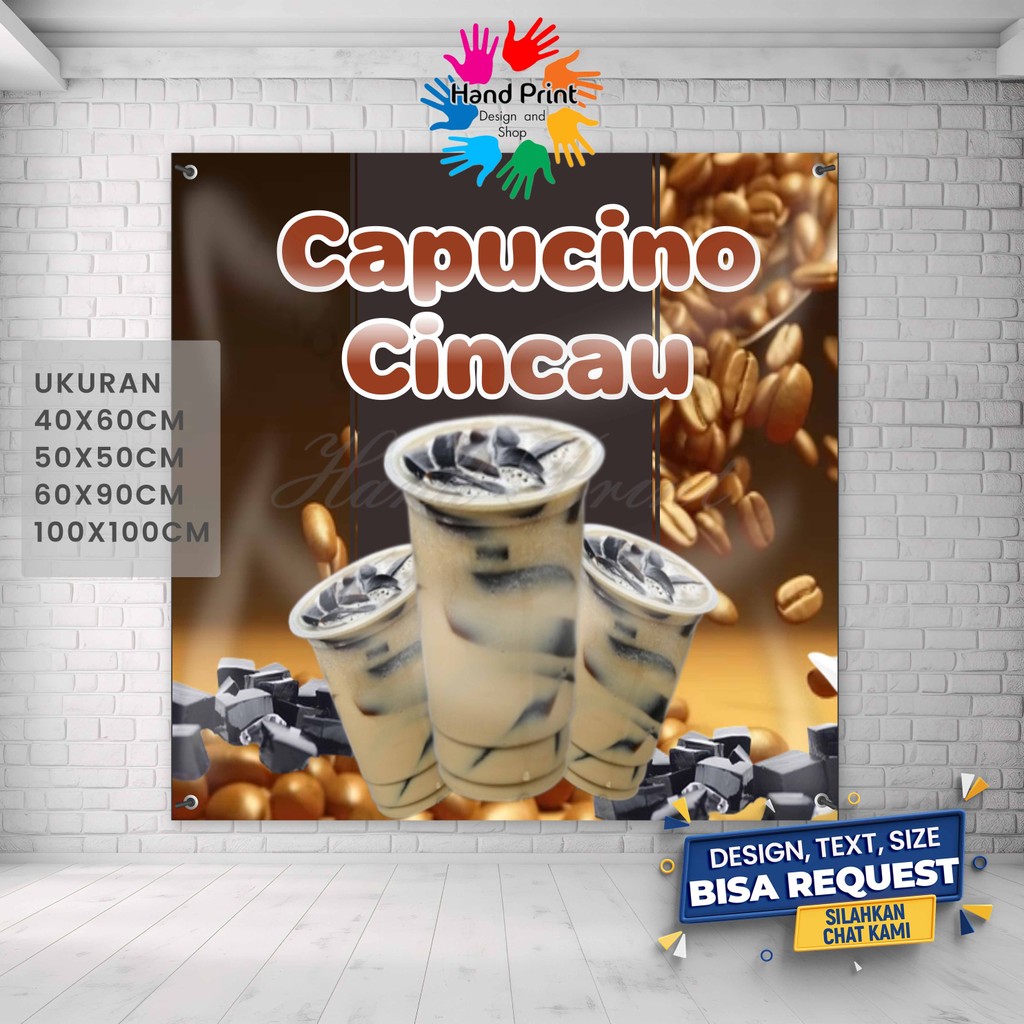 Spanduk Banner Cappucino Cincau MMT Spanduk Custom 100x100