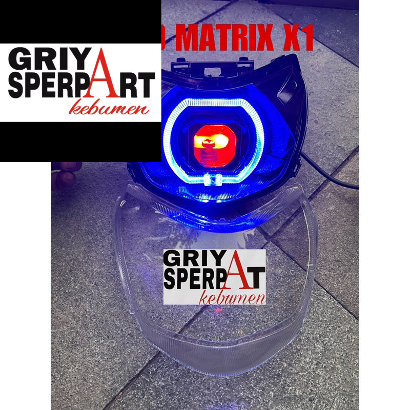 lampu depan costome Spacy biled matrix x1