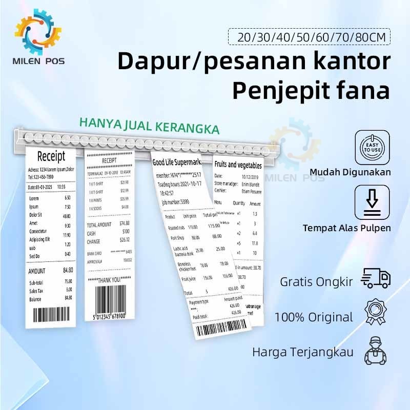 

Bill Holder / Capitan Nota Akrilik / Receipt Holder / Penjepit Kertas Bon Bill