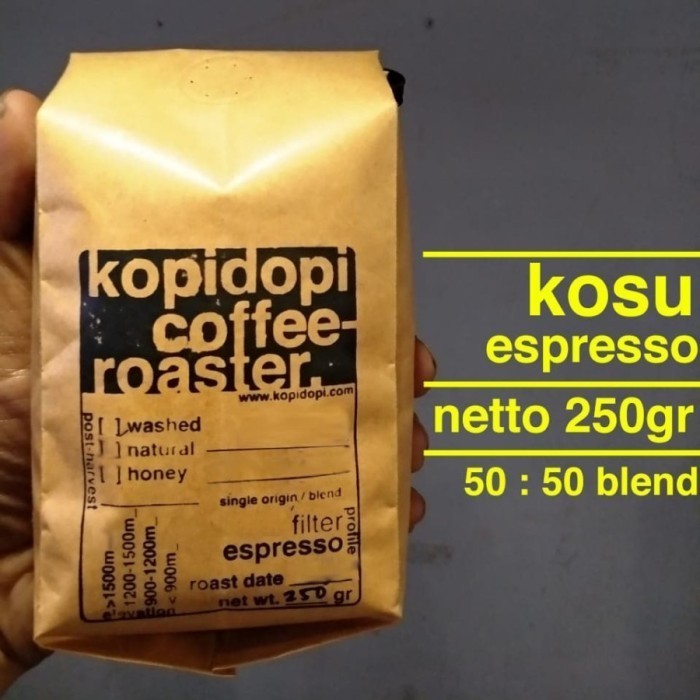 

Kopi Espresso Blend KOSU 50:50 250 gram