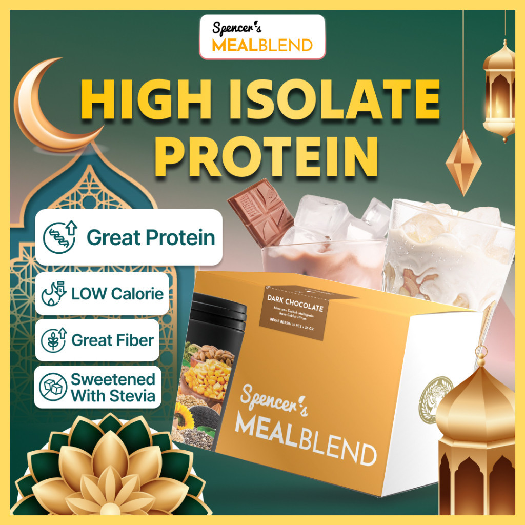 

Spencer's MealBlend - Meal Replacement Protein Lezat Rendah Kalori Minuman Post Workout Cutting