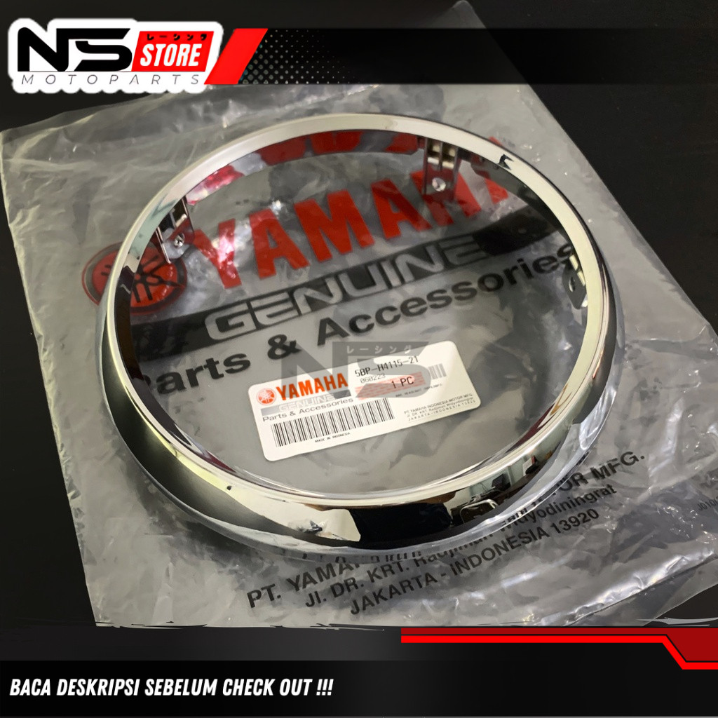 Ring lampu depan bulat rx king peredam original yamaha 5BP-H4115-21 - Rim headlamp rx king 2008