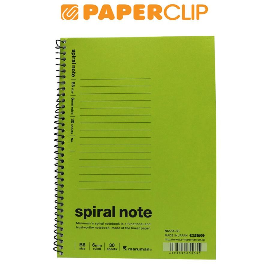 

NOTEBOOK B6 MARUMAN N655A-33 LIGHT GREEN