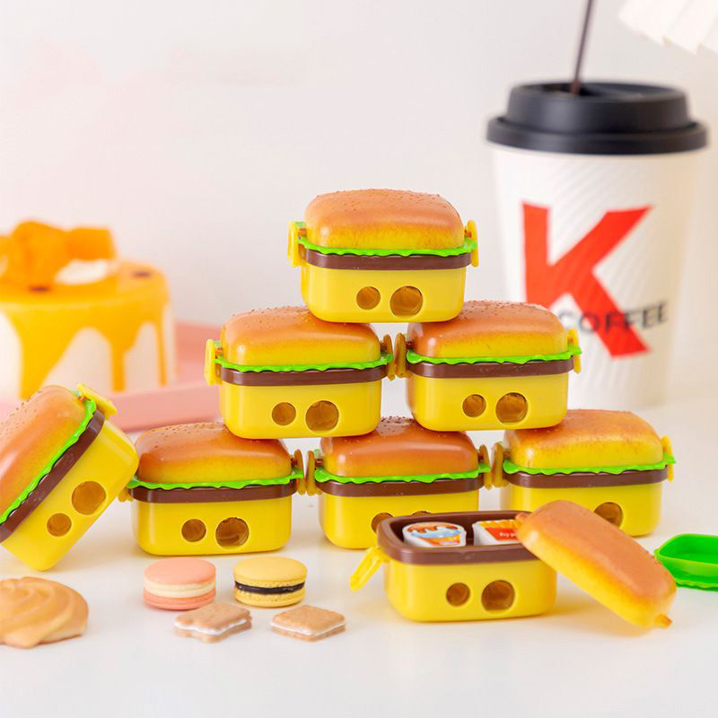 

Ellen Brook 1 PCS Stationery Creative Hamburger Cartoon Pencil Sharpener Office Supplies Gift Kawaii School Accessories