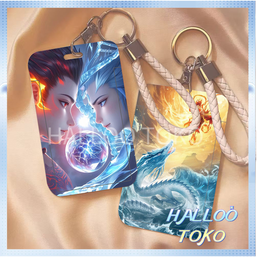 

ID CARD HOLDER MOTIF KAWAII TEMPAT KARTU PHOTOCARD PHOTO CARD Pelindung + Tali,Benda Gabungan Antara Ne Zha Dan Ao Bing
