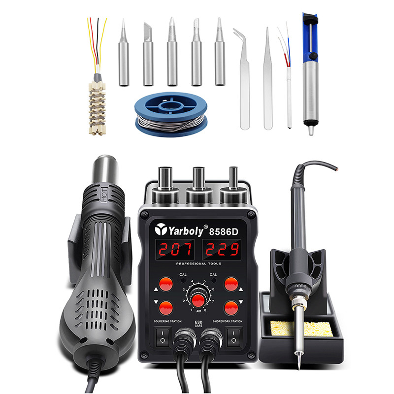 BGA Rework Solder Station Soldering Hot Heat Air Gun 8586D For SMD SMT Welding Repair Desoldering To