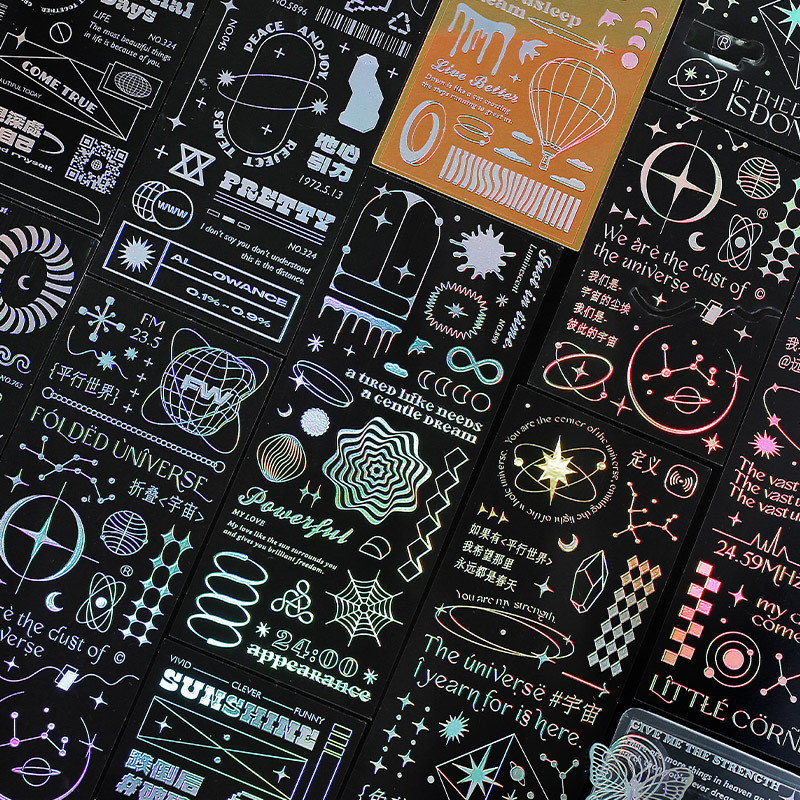 

3Pcs/Set Sticker Another Parallel World Decorative Decal Seal for DIY Diary Planner Scrapbook Album School Supplies Stationery