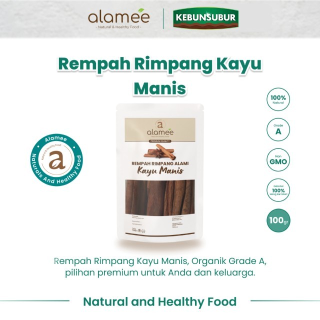 

ALAMEE Kayu Manis Rempah Cinnamon Stick Batang Rimpang Organik Alami Bumbu Masak Spice 100gr Kebunsubur Kebunsubur