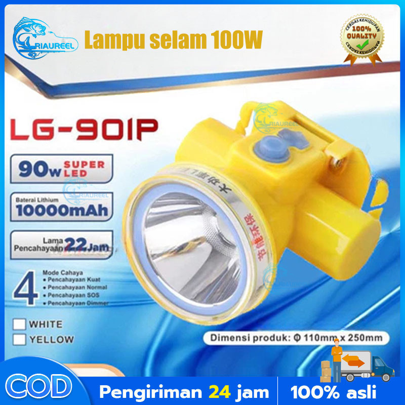 [Riaureel] Senter Kepala Selam Kawachi 90-100w 100 Watt Hi Tech LED Super Terang LS-790G Waterproof 