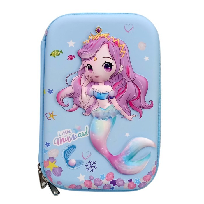

[P r o m o]New Kotak Pensil 3D Dimensi Unicorn Lolipop Anak Perempuan Kado Ultah Anak - Kp Mermaid Biru