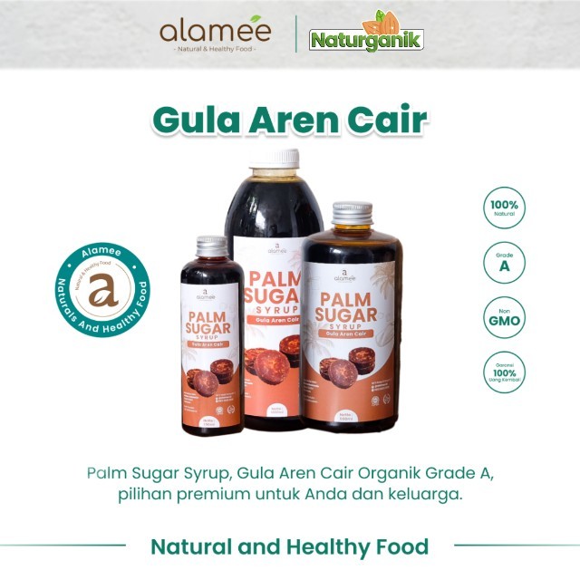 

ALAMEE Gula Aren Cair Syrup Palm Sugar Organic Liquid Organik Brown Sirup Natural Naturganik