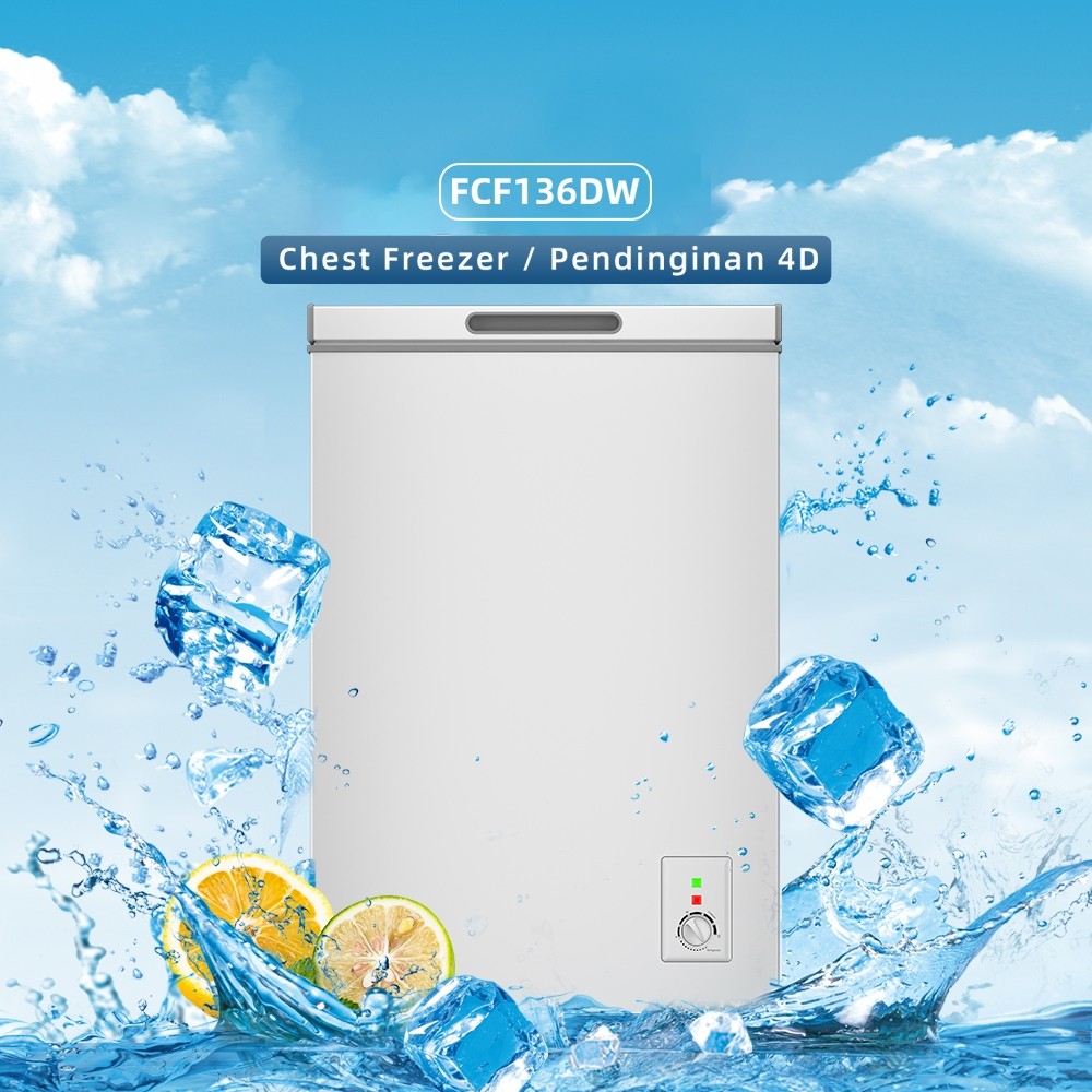 FREEZER BOX CHANGHONG FCF136DW / CHANGHONG CHEST FREEZER KAPASITAS 110 LITER - FCF136DW WHITE