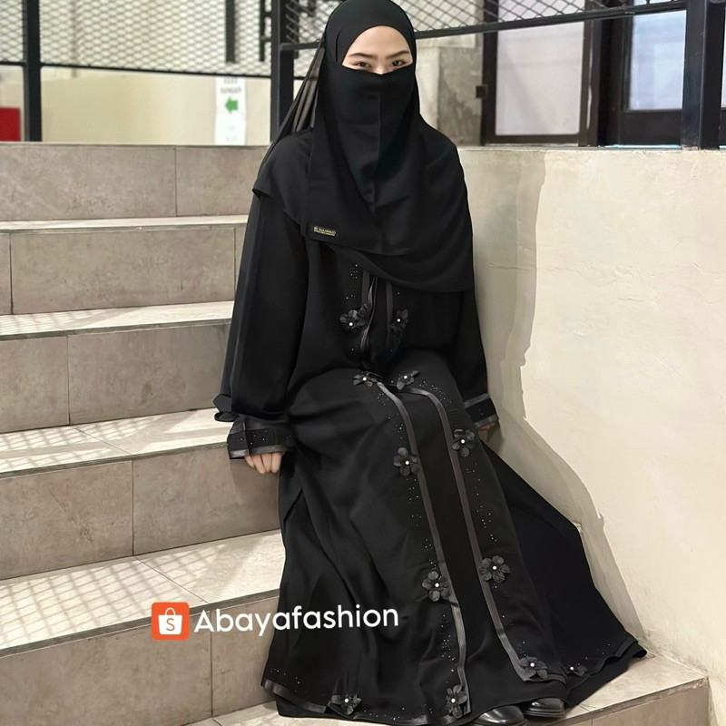 Abaya Outer Gamis Hitam Abaya Umroh Gamis Lebaran ABAYA AURORA MURAH