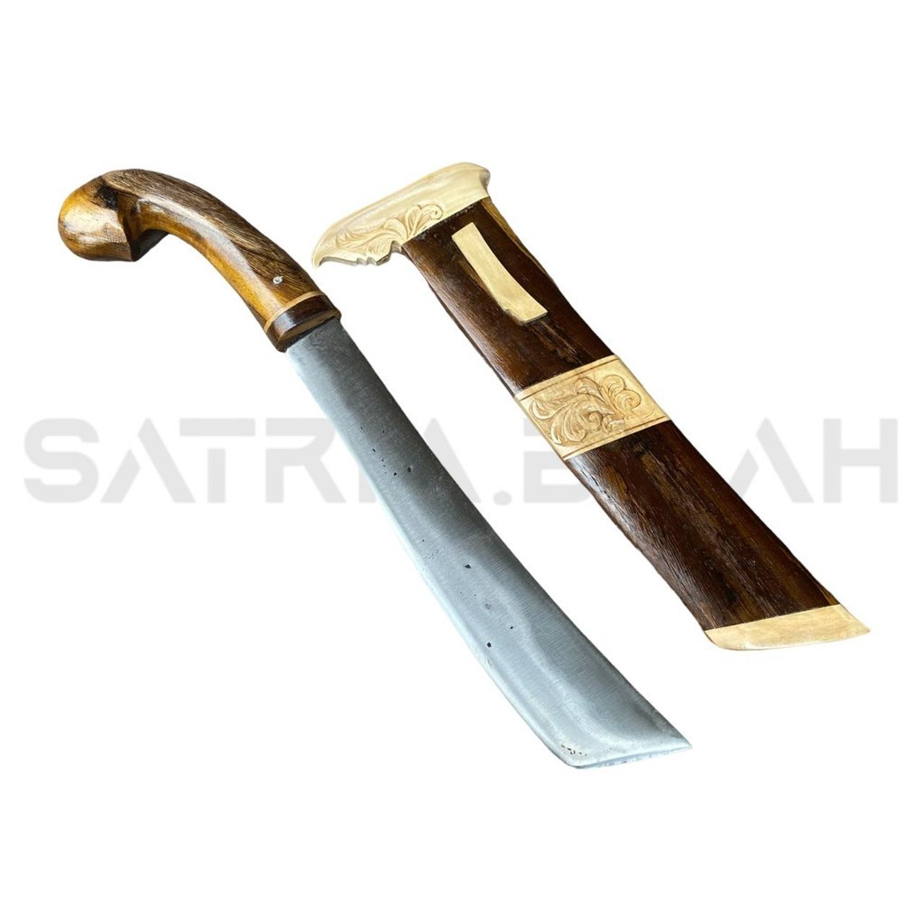 SATRIABILAH - Golok Kopak Rawing Kayu Johar Bahan Baja Per Terbaik Cibatu Asli