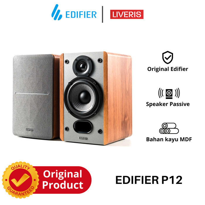 Edifier P12 Bookshelf Speaker Pasif 2.0 Original