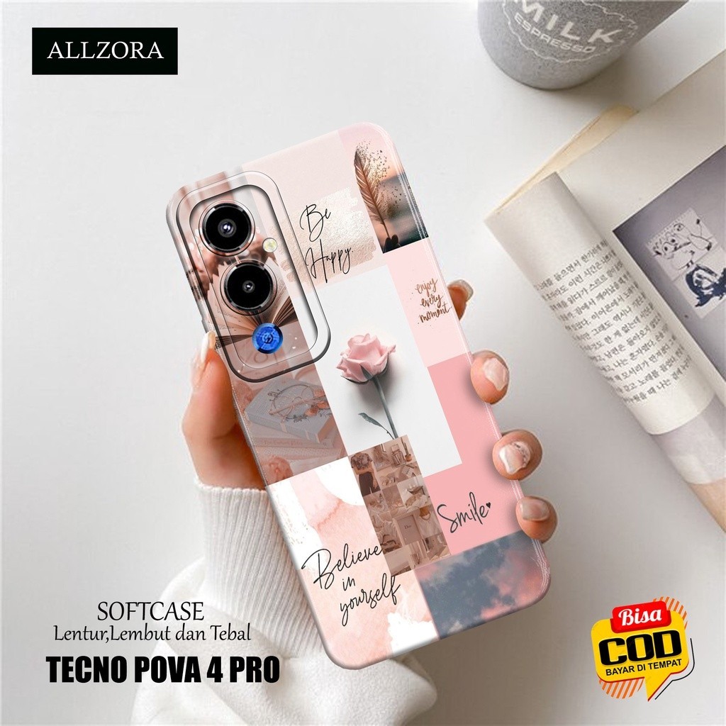 Softcase Hp Tecno Pova 4 Pro Terbaru - Casing Hp Tecno Pova 4 Pro Terbaru - Fashion Case AESTHETIC -