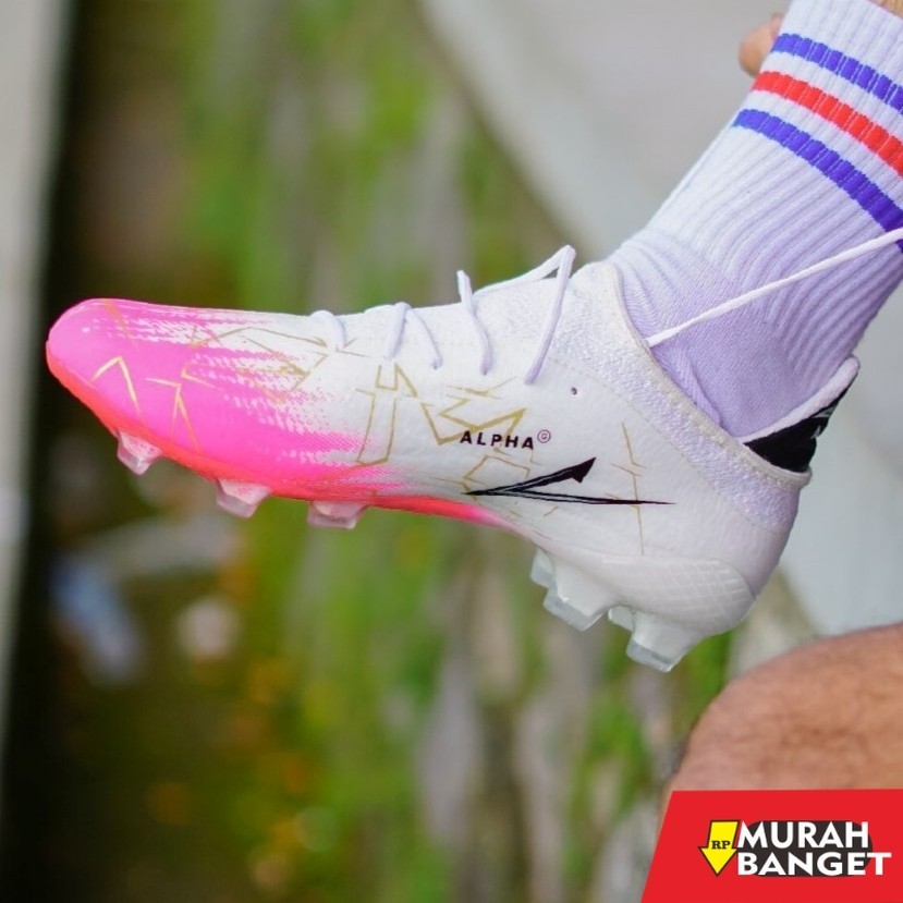 Sepatu specs keren- Sepatu Bola Terbaru Alpha Putih Pink Original | Gratis Kaos Kaki