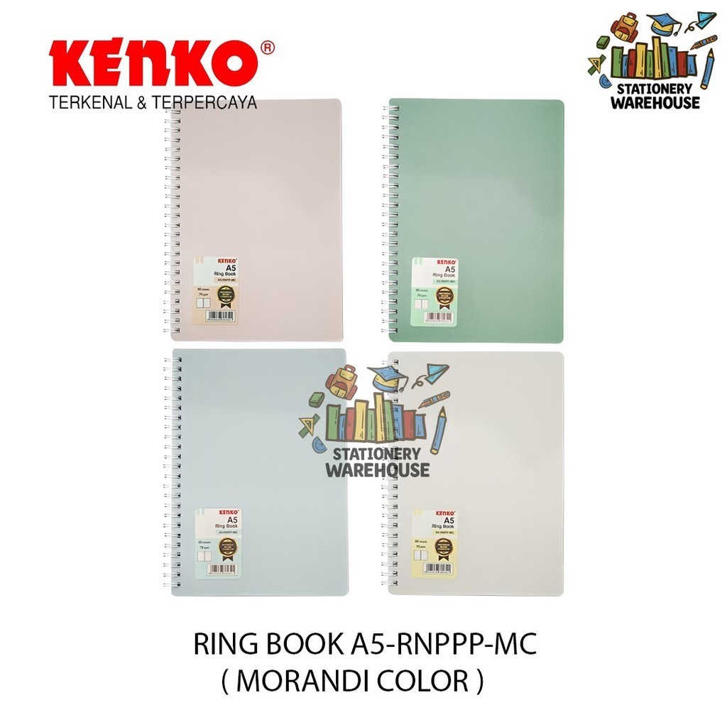 

Buku Ring Notebook Kenko A5-RNPP-MC Morandi Color Buku Note / Ring Book