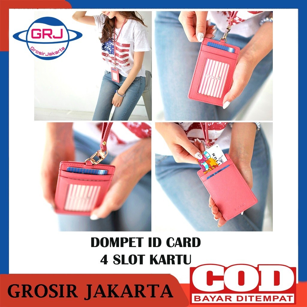 

Dompet id card 4 Kartu plus tali