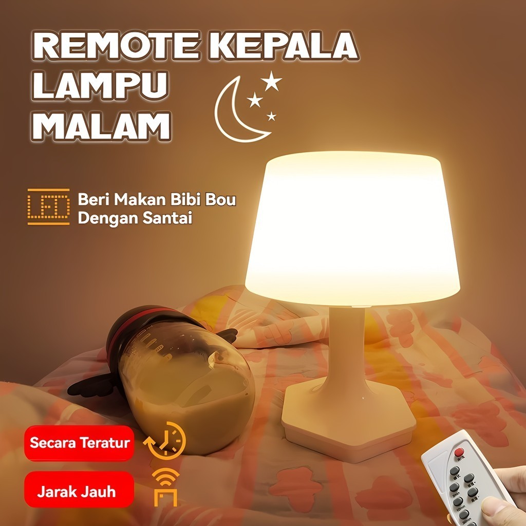 Lampu Meja Minimalis Aesthetic Keterangan Lampu Kamar Putih Unik Dengan Remote Rechargeable Atur Tin