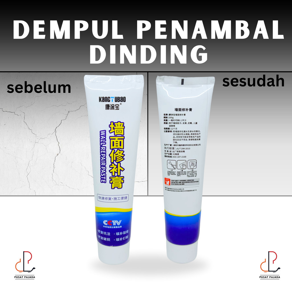 Pasta Dempul Reparasi Dinding Retak Bocor Swift Krim Wall Repair Paste Cream Crack Instant Mending P