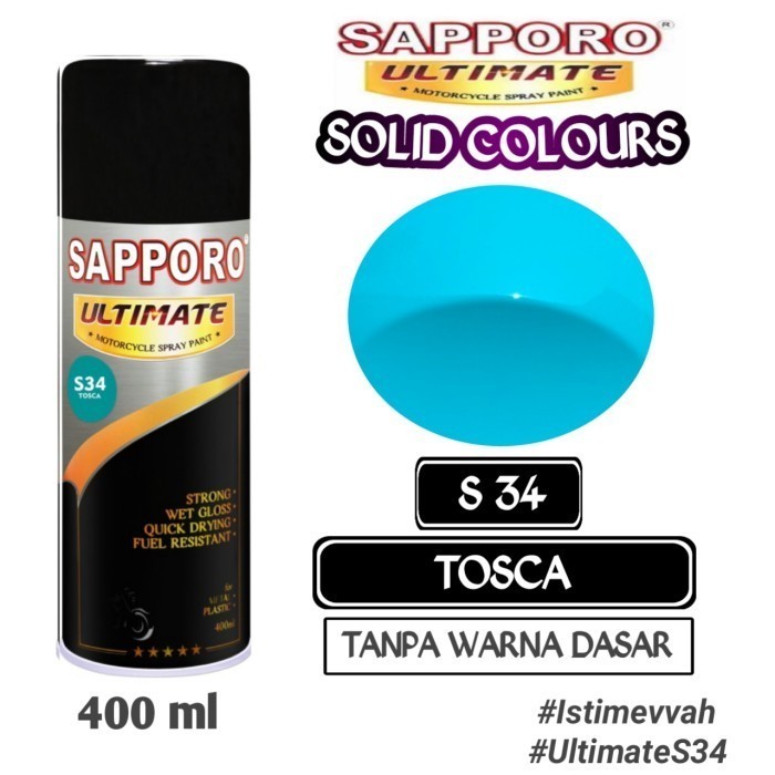

Pilox Sapporo Ultimate S34 Tosca Cat Semprot Pilok Aerosol 400ml